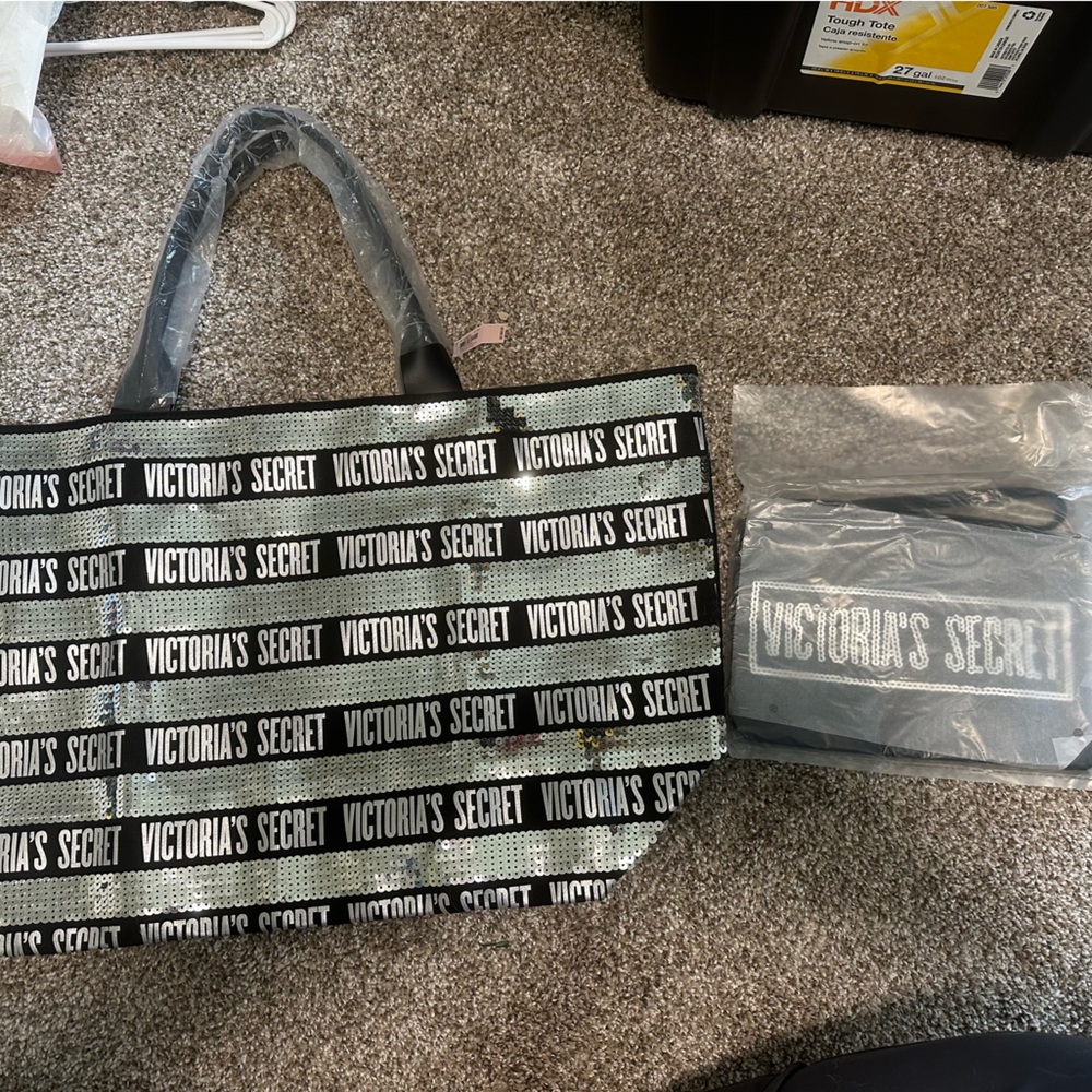 Victoria’s Secret Silver Sequin Tote Bag